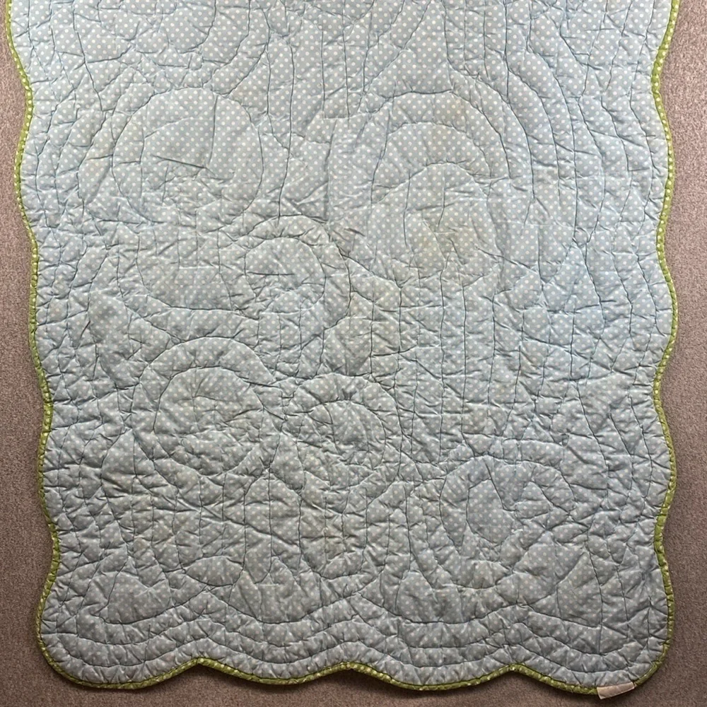 Pottery Barn kids Brooke nursery quilt crib infant toddler forest birds 32x46